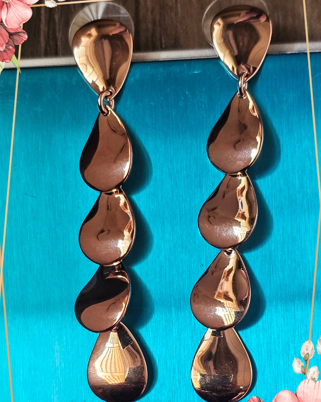 Cascading Teardrop Dangle Earrings