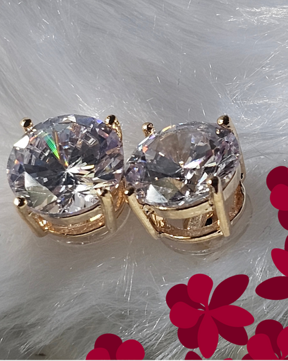 Dazzling Cubic Zirconia Stud Earrings