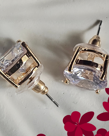 Dazzling Cubic Zirconia Stud Earrings