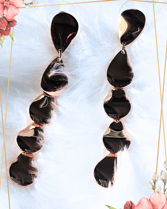Cascading Teardrop Dangle Earrings