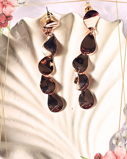 Cascading Teardrop Dangle Earrings