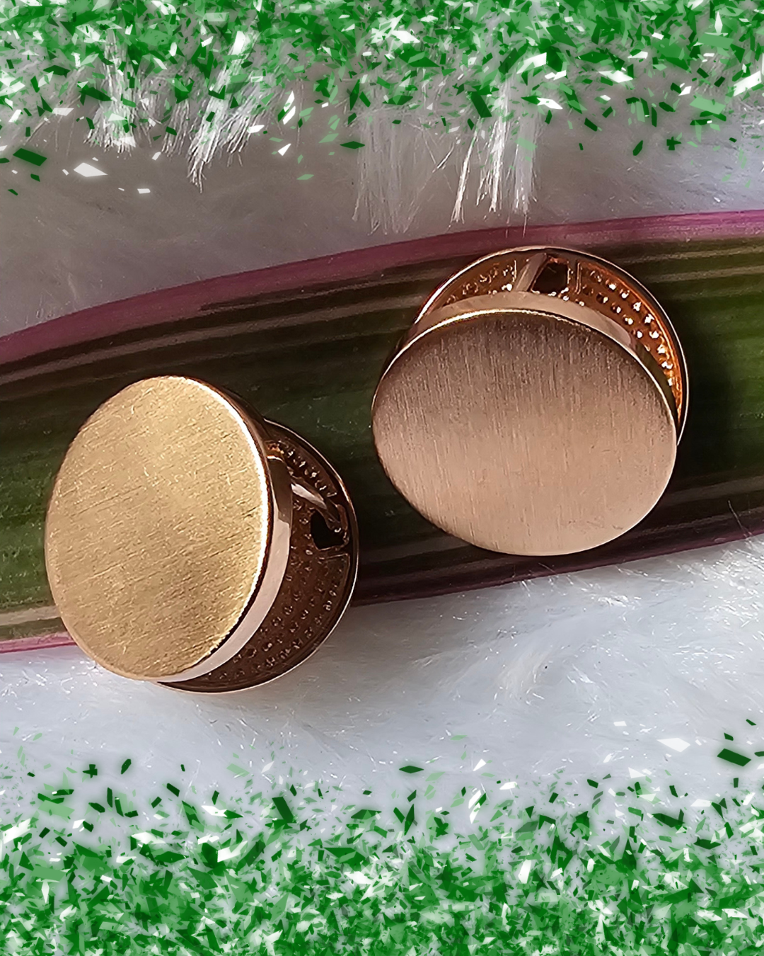 Minimalist Matte Gold Stud Earrings