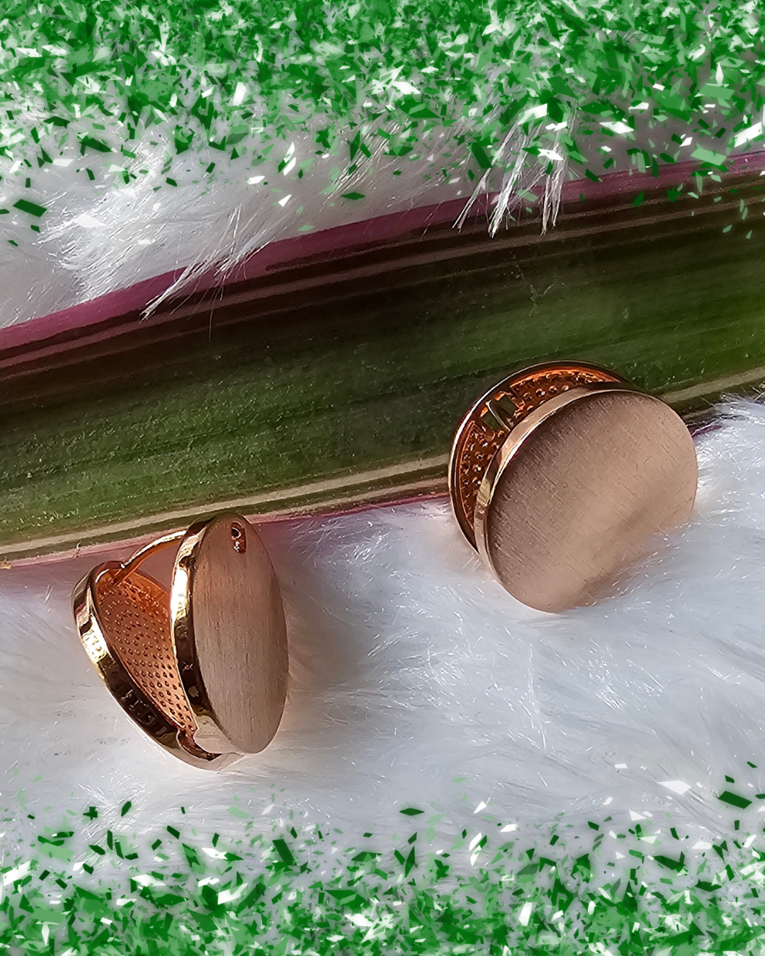 Minimalist Matte Gold Stud Earrings