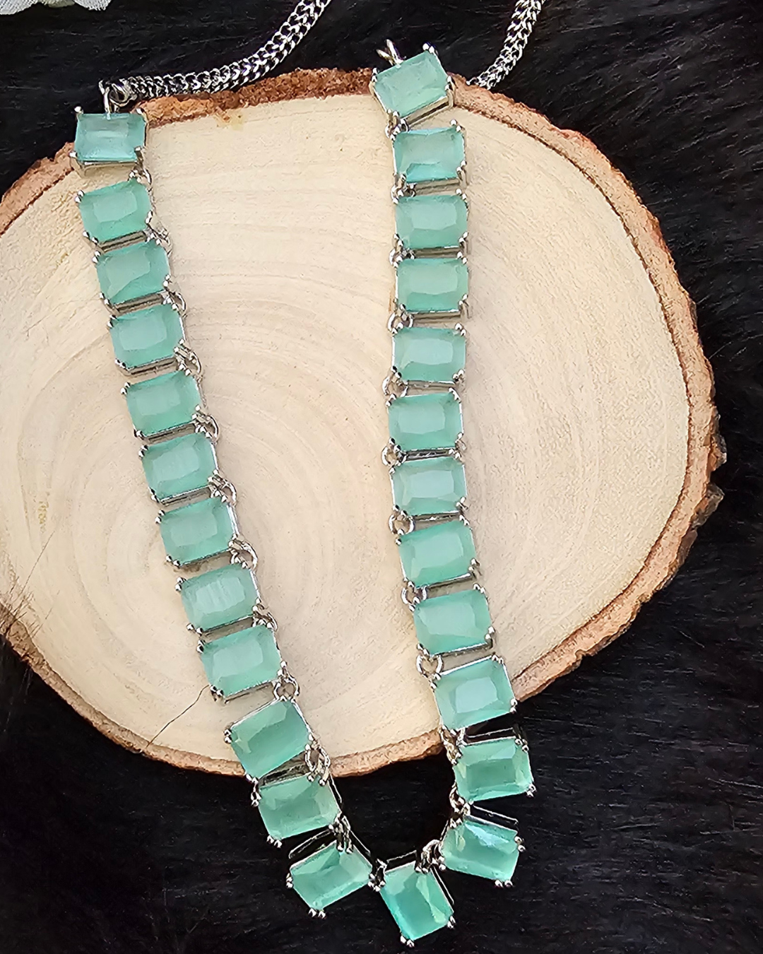 Aqua Elegance Necklace and Earring Set