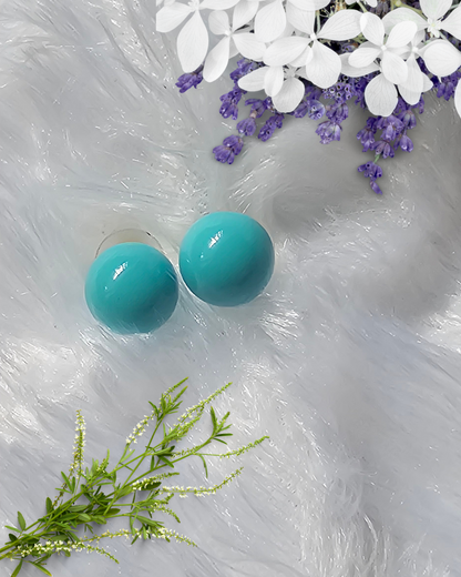 Turquoise Sphere Stud Earrings